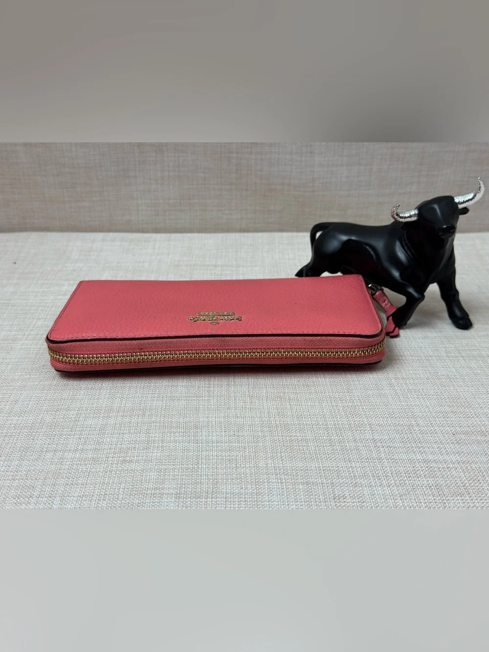 kate spade Coral Zip Around Wallet in Bright Coral